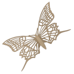 Set of 12 pieces butterflies with adhesive, house or event decorations, gold 2 color, A43